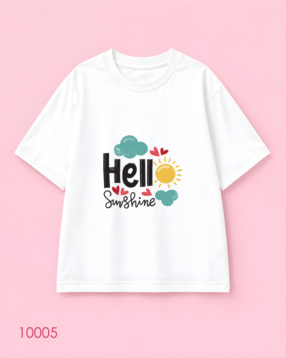 تیشرت اورسایز طرح Hello Sunshine
