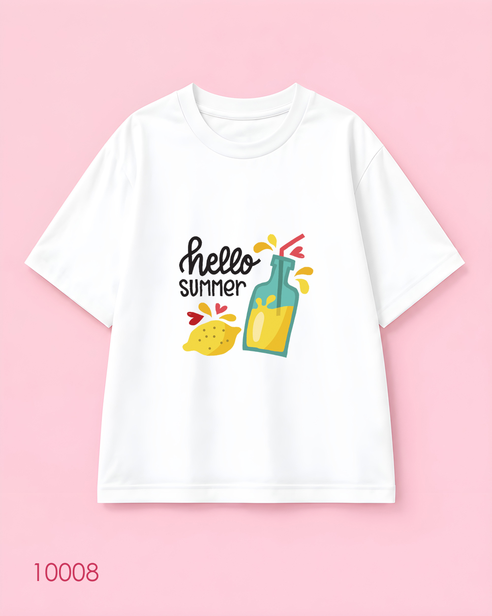 تیشرت اورسایز طرح Hello Summer